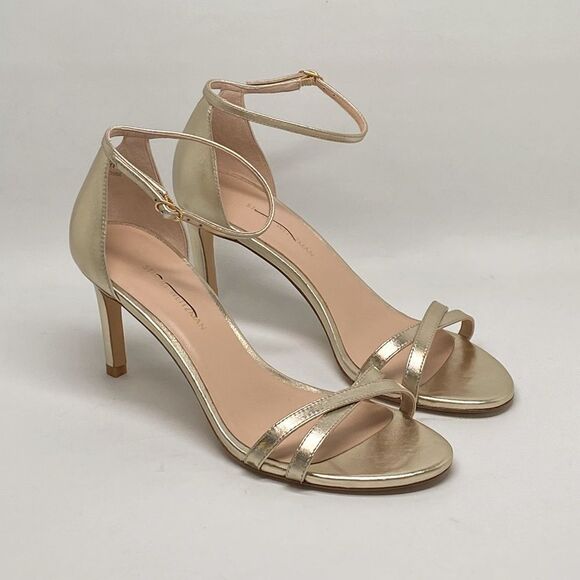 Stuart Weitzman Metallic Leather Sandals size 7 - Picture 2 of 12
